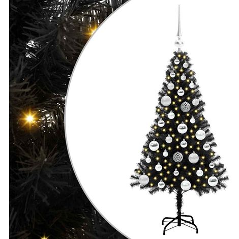 Albero di Natale Nero 120 cm PVC vidaXL (1/5)