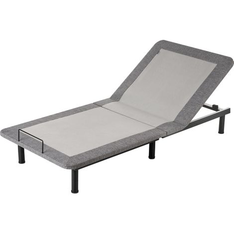 Lattenrost elektrisch verstellbar BRUNOY 90 x 200 cm Grau
