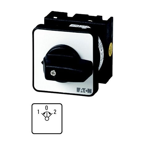 Inverseurs Contacts: 4 20 A plastron: 2 0 1 45 ° à rappel Montage encastré 000022236 EATON T0-2-8215/E
