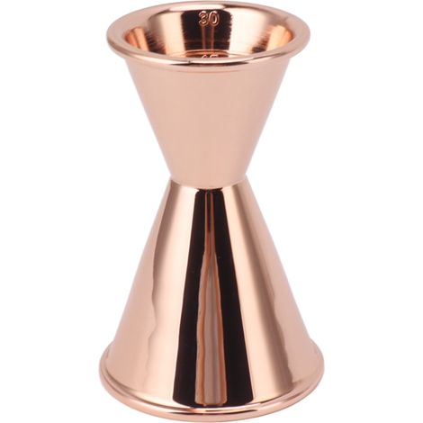 Doppelseitiger Edelstahl-Jigger für Cocktails, Shot-Messbecher mit Kupferbeschichtung für Bars und Partys (1/5)