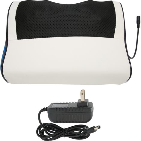 Coussin de massage à pétrissage bidirectionnel, 3 vitesses réglables, chaleur infrarouge, ergonomique pour cou et dos, fiche américaine 100‑240V (1/5)