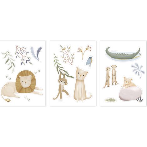 Little Dutch Wandsticker Set Safari Leo - 3-er Set - 21x30cm (1/5)