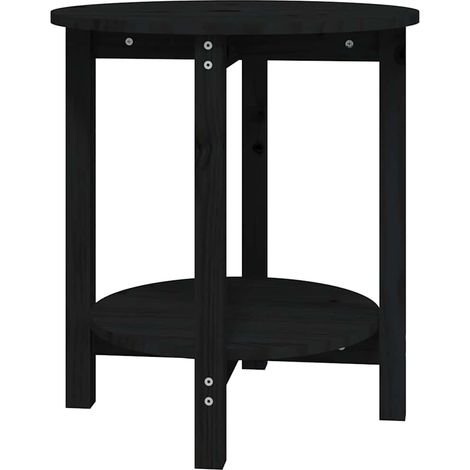 Maison Exclusive - Mesa de centro de madera maciza de pino negro (1/5)