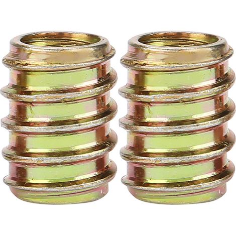 Écrous droits à dents intérieures et extérieures en fer, assortiment de meubles, écrous à insérer filetés (M820, 50 pièces) (1/5)