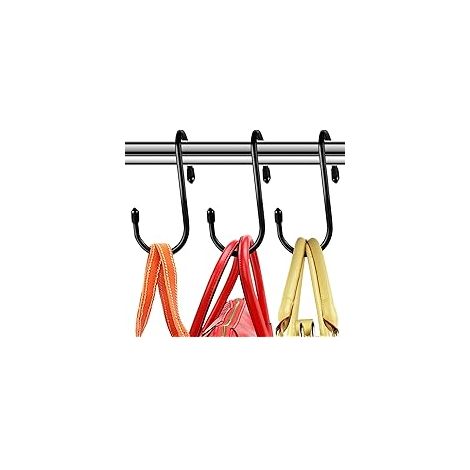 TAISHENGDA Lot de 100 Crochets en S Métalliques – Crochets de Rangement pour Cuisine et Étagères (1/5)