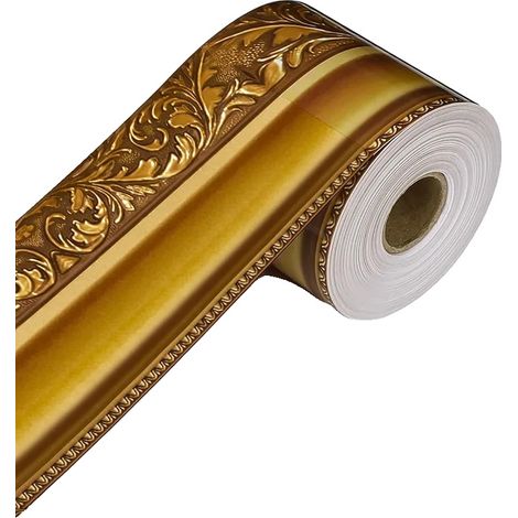 Wandtafelrandaufkleber, wasserdicht, selbstklebend, 8 cm x 5 cm x 5 cm, Gold, multifunktional (1/5)