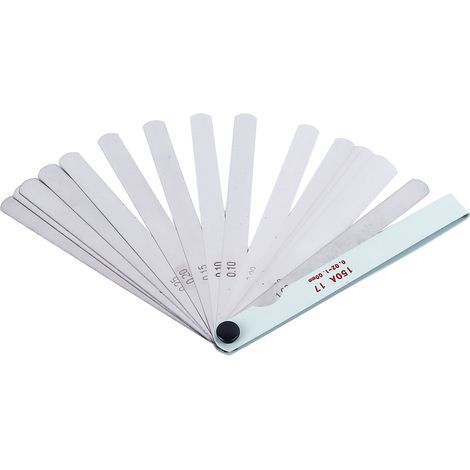 Hochpräzises metrisches Dickenmessgerät aus Edelstahl, 0,02 bis 1,0 mm, 17 Klingen (1/5)