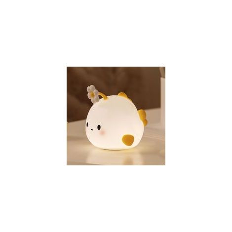 Veilleuse mignonne en forme de poisson de dessin animé pour chambres d'enfants, veilleuse LED souple en silicone sûre, idéale pour décorer les chambres d'enfants.-Crezuo