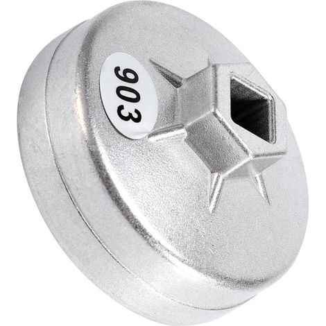 74-mm-Ölfilterschlüssel aus Aluminium mit 14 Nuten, 903 Silber, für BMW, Audi, Mercedes-Benz