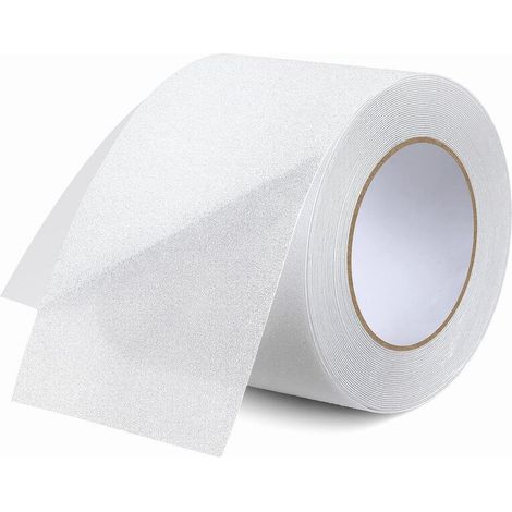 Nastro adesivo antiscivolo in PVC 5 m x 5 cm per sicurezza e decorazione del pavimento (bianco) (1/5)