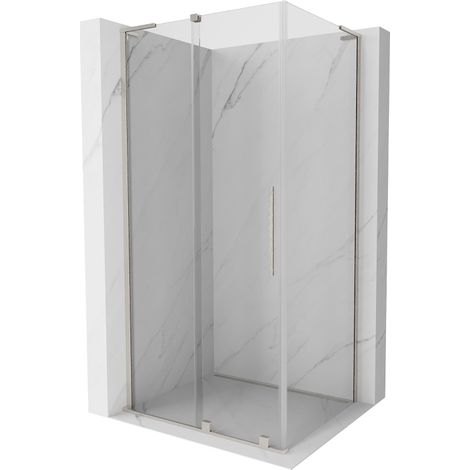 Mexen Velar L cabine de douche coulissante 100 x 120 cm, transparent, nickel brossé - 871-100-120-03-97 (1/5)