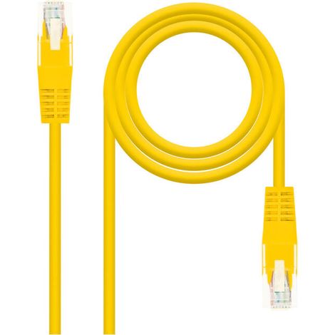 CABLE RED LATIGUILLO RJ45 CAT.6 UTP AWG24, AMARILLO, 0.5 M