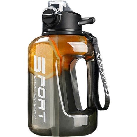 Gourde de 2500 ml avec paille et graduation, idéale pour le sport et l'entraînement. (1/5)