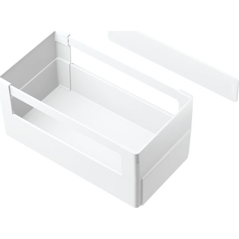 Boites de rangement avec barres de métal - Décor : Blanc - Longueur : 226 mm - GOLLINUCCI