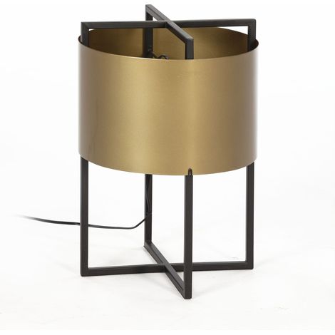 Lampara Sobremesa 31X31X46 Metal Dorado/Negro