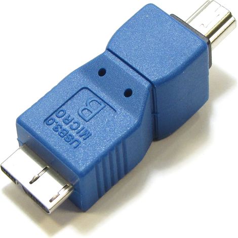 BeMatik - Adaptateur USB 3.0 vers USB 2.0 (mini USB pour Micro USB Un Mâle Mâle (1/2)