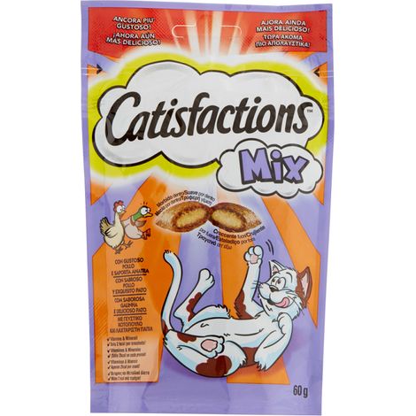 Catisfactions Cat Mix con Pollo e Anatra - Catisfactions Cat Mix con Pollo e Anatra - Confezione da 60 Gr