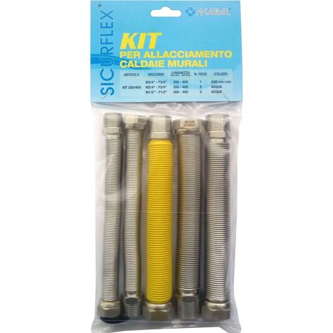 Kit Raccordo Inox Estensibile 3/4 Per Caldaia Kit