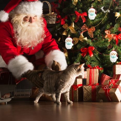 Weihnachtsmann aus Kunstharz für Weihnachtsbaumschmuck, Ornamente und hängende Partygeschenke (1/5)