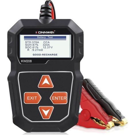 Testeur de Batterie KW208 100-2000 CCA 12V Analyseur d'Alternateur Automobile (1/5)