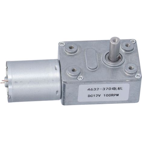 Moteur Réducteur DC 12V 100RPM à Engrenage Autobloquant pour Turbine (1/5)