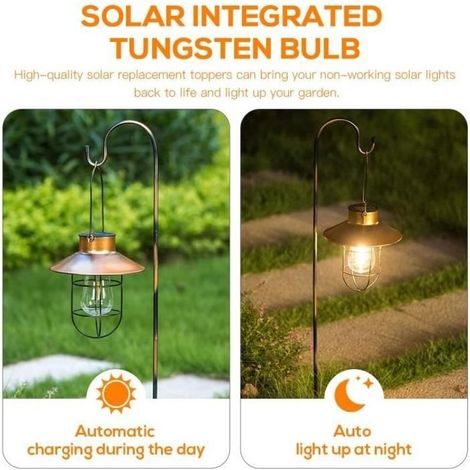 Ampoule Solaire - Non spécifié - 7 cm - LED Intégrée - 2 Pièces - Utilisation Extérieure (1/2)