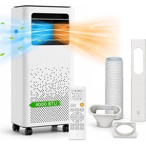 Climatiseur mobile réversible - GÉNÉRIQUE - 9000 BTU - R290 - Monobloc - 63 dB (1/3)