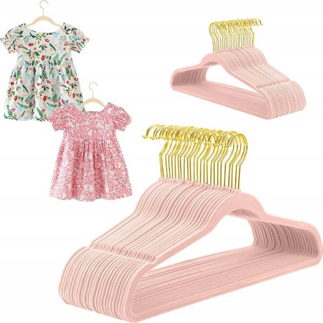 KINDERKLEIDERBÜGEL 20 STÜCK FÜR KINDER GOLD [D-WU4-ROZ-ZT-KIDS]