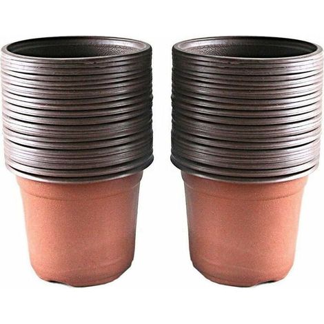 royaluxe -Lot de 100 Pots en Plastique pour semis et Plant, 10 cm (1/5)