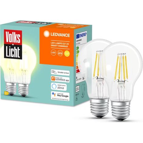 Pack 2 Bombillas Led E27 2700k 6w Bt Smart Ledvance Ac32941 (1/2)