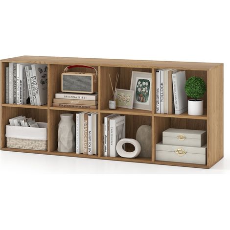 Libreria con 8 scomparti, mobile contenitore autoportante