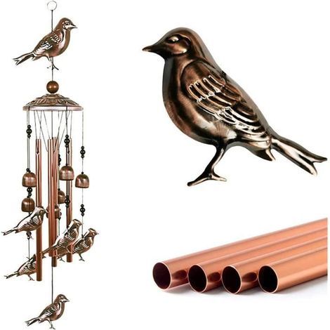 Bird Wind Chimes, Garden Wind Chimes for Indoor and Outdoor Decor, Perfect for Garden Decoration. (1/4)