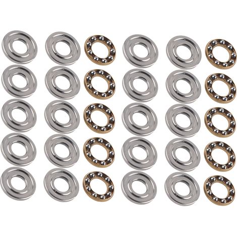 Jeu de 10 roulements à billes de butée miniatures de haute précision, en acier plat (F6-14M 6x14x5mm) (1/5)