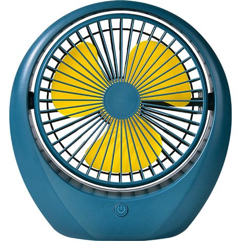 Mini ventilador silencioso recargable por USB para escritorio - Azul oscuro OTROS (1/2)