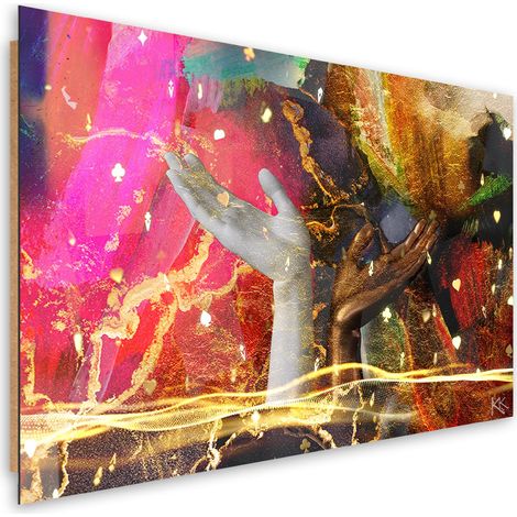 Quadro deco panel, Astrazione di mani colorate - 100x70 (1/5)