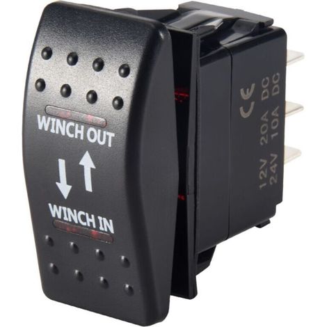 Interrupteur à bascule marche-arrêt 12 V 20 A, 7 broches, LED rouge (1/4)