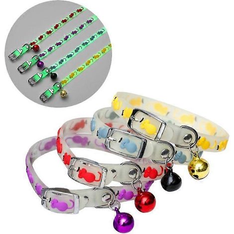 Chiens Chats Collier Réglable Sécurité Promenade Nocturne Lumineux Anneau Lumineux Cou (1/4)