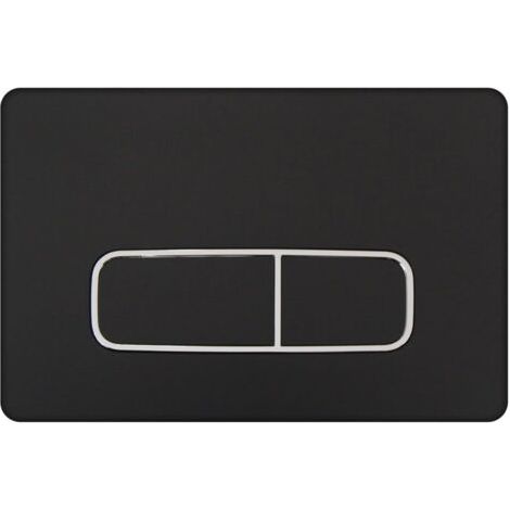 Plaque de commande de toilette, compatible avec Geberit Sigma, UP300 & UP320, avec double rinçage équipé d'un ensemble de leviers de chasse et de cadre d'installation, dimensions 243 × 164mm (noir)