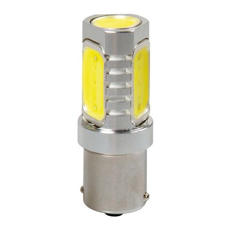 12V Led Series - 8 super chips + 12 chips - (P21W) - Quadrifocus - BA15s - 1 pz - D/Blister - Bianco (1/4)