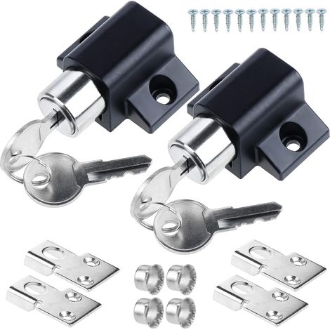 2pcs sliding door lock window door locks window door limiter window lock security lock sliding door lock sliding door locks set with key (1/5)
