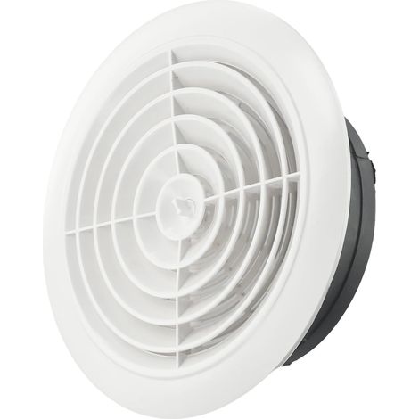 Grille de ventilation, modèle circulaire pivotant, pour ouvertures Ø 100 mm, blanche (1/5)