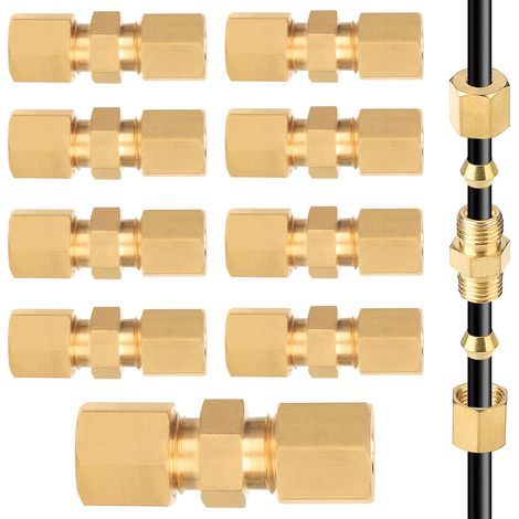 Lot de 10 connecteurs de ligne de frein 4,75mm – Cuivre nickelé résistant à la corrosion – Connexion étanche pour systèmes de freinage (1/5)