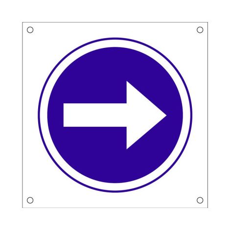 Señal para obras Dirección Obligatoria (flecha derecha) SEKURECO (1/2)