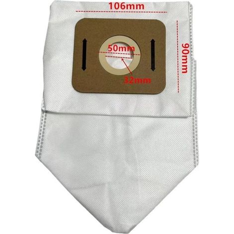 Compatible avec les aspirateurs dorsaux Atrix VACBP6 / VACBPAI / VACBP36V, lot de 5 sacs à poussière filtrants haute efficacité. (1/3)