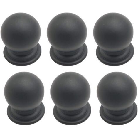 6 Stück Möbelknöpfe, 22mm Schwarze Schubladenknöpfe, Türknöpfe, Möbelgriffe für Schrank Küchenschrank (1/3)