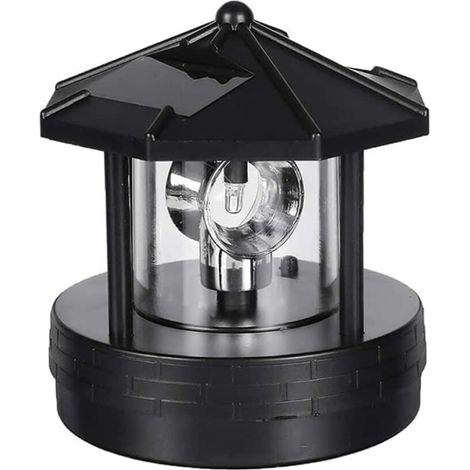 Lampe LED solaire avec motif de pin rotatif pour jardin et pelouse, étanche, décorative pour terrasse, décoration extérieure (noir)-AquaForge