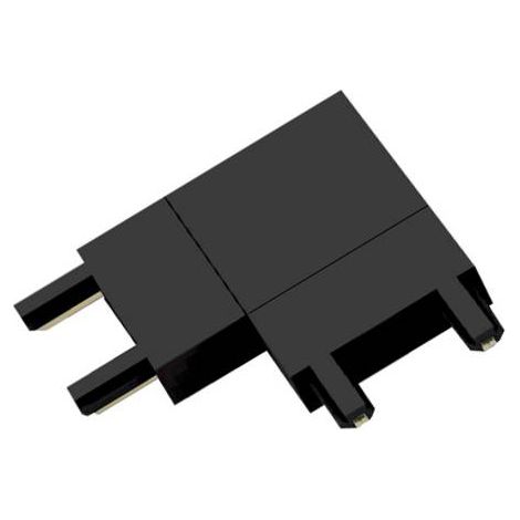 Conector L Carril SLIM 48V, negro