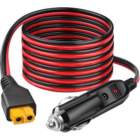 Câble adaptateur allume-cigare 12AWG vers XT60 pour ALLPOWERS R600 R1500 R2500 S2000 Pro Ecoflow Delta/River An