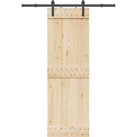 Schiebetürbeschlag-Set 152,5 cm Stahl Schwarz
