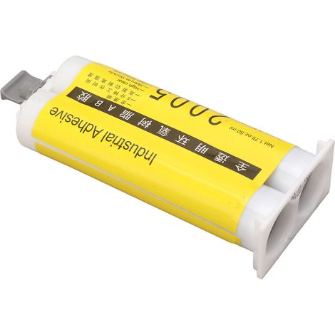 Colle époxy bi-composant résine transparente forte adhérence séchage rapide 5 min pour bricolage réparation 50 ml avec applicateur (1/5)